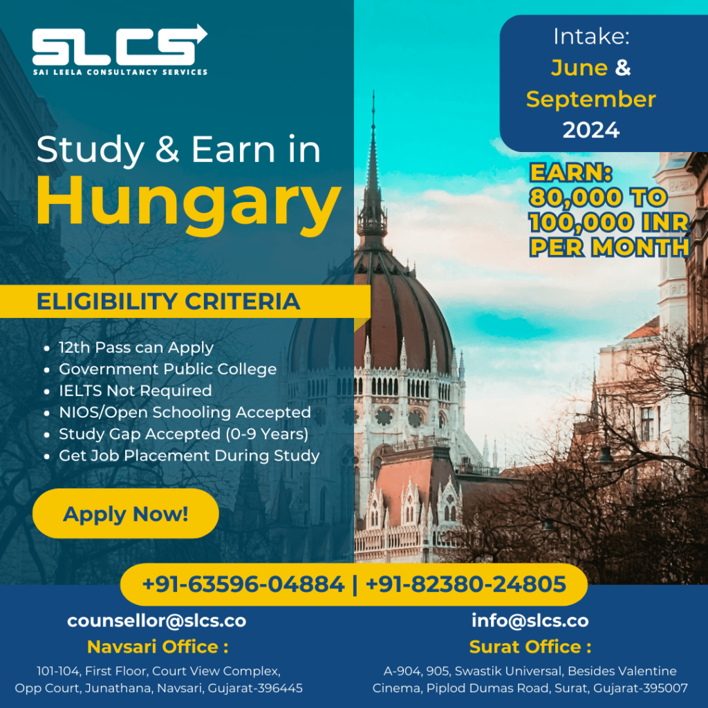 Study & Earn in Hungary. June & September 2024 Intake.