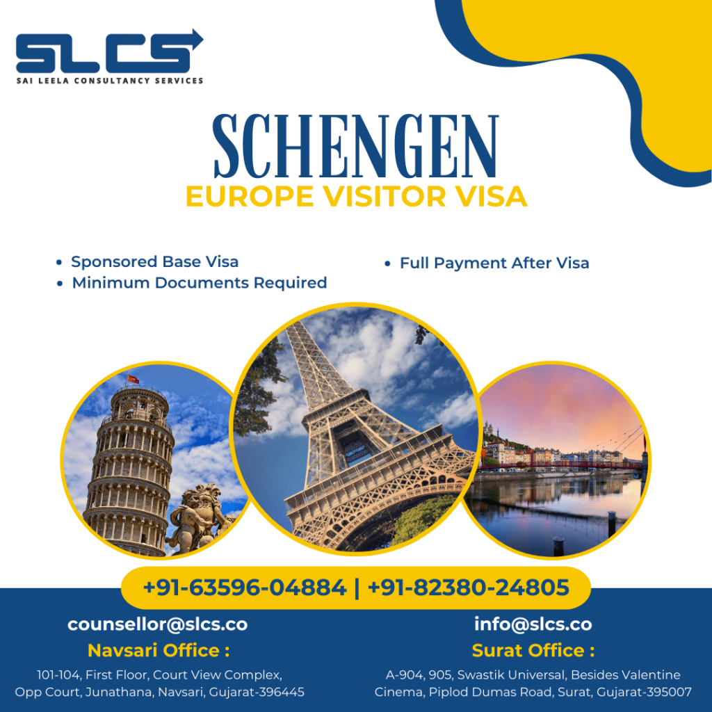 Schengen Europe visitor visa. Full payment after visa